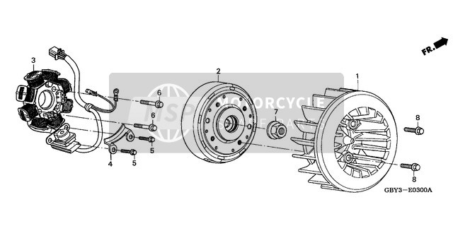 31120GBY901, Estator Comp., Honda, 2